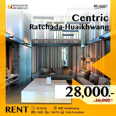 Condos for rent : Centric Ratchada-Huai Khwang ⚡ Ready now 💫 Near Huai Khwang