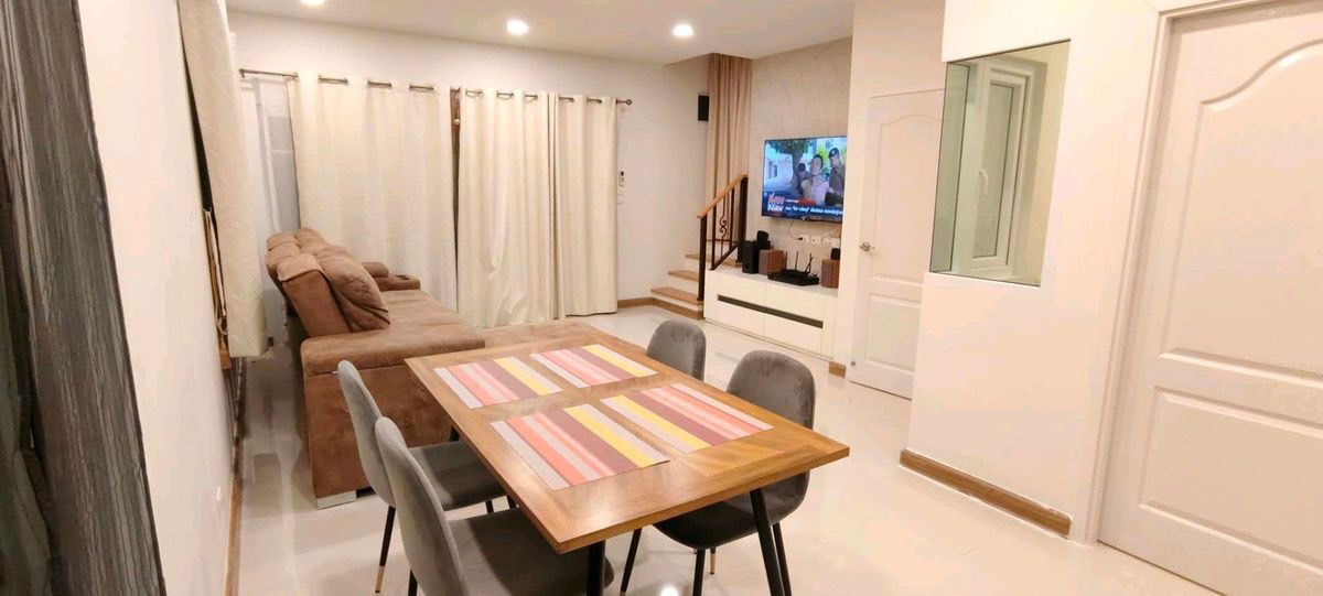 picture Townhouse for rent 🔥 Evercity Srinakarin-Namdaeng 🔥 3 bedrooms, 3 bathrooms, fully furnished and equipped with appliances. - 4/7
