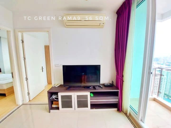รูป พร้อมเช่า 2 ห้องนอน TC Green พระราม9 ห้องมุม เป็นส่วนตัว เห็นวิวเมืองสวย ย่านพระราม9 - รูปที่ 9/13