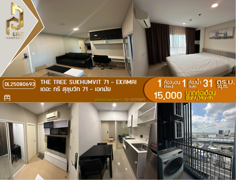 DL25080693 ให้เช่าคอนโด เดอะ ทรี สุขุมวิท 71 - เอกมัย (The Tree Sukhumvit 71 - Ekamai) ใกล้ สายสีส้ม พร้อมเข้าอยู่ โทรด่วน 0638692663 LineID @534wlwof