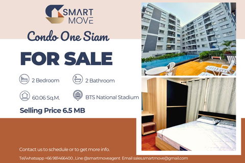 🔥 Sale with tenant !!🔥 Code C20230105078..........Condo One Siam, 2 bedroom, 2 bathroom, furnished, Special Deal!!📣📣