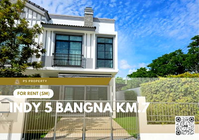 Townhouses for rent Raffles International College : Townhouse for rent 🔥 Indy 5 Bangna Km.7 🔥 2 bedrooms, 3 bathrooms, fully furnished and equipped with appliances.