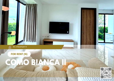 Houses for rent Bang Pu Industrial Estate : Single house for rent 🔥 Como Bianca II 🔥 3 bedrooms, 3 bathrooms, fully furnished and equipped with appliances.