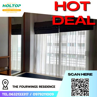 เช่าคอนโด เทสโก้โลตัส พัฒนาการ : #R5876 🎉 210868 ให้เช่าคอนโด The Fourwings Residence Srinakarin