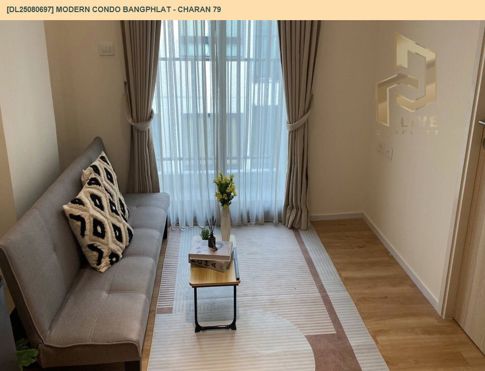 รูป DL25080697 ให้เช่าคอนโด โมเดิร์น คอนโด บางพลัด - จรัญ 79 (Modern Condo Bangphlat - Charan 79) ใกล้ BTS บางพลัด พร้อมเข้าอยู่ โทรด่วน 0638692663 LineID @655ebbvc - รูปที่ 4/15