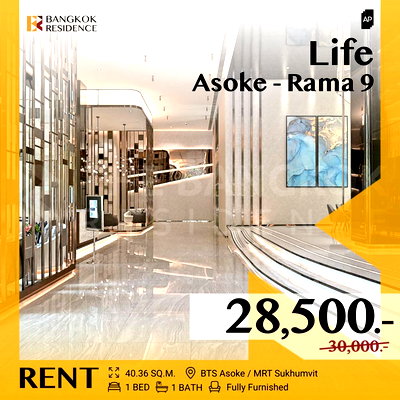 Condos for rent : Life Asoke - Rama 9 ⚡ Ready to move in ⚡ Near MRT Rama9