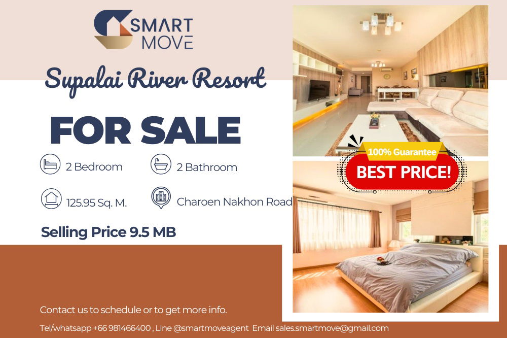 picture 🔥 For Sale !! Rae item !! 🔥 Code C20250500034..........Supalai River Resort, 2 bedroom, 2 bathroom, River view, furnished, Special Deal!!📣📣 - 1/17