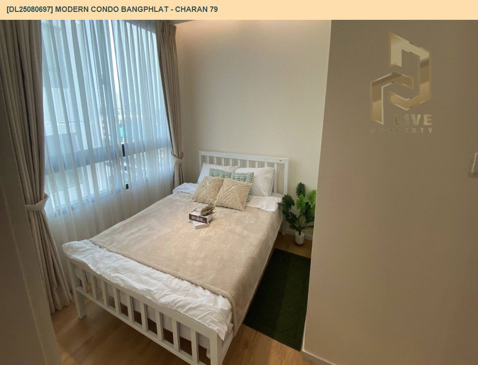 รูป DL25080697 ให้เช่าคอนโด โมเดิร์น คอนโด บางพลัด - จรัญ 79 (Modern Condo Bangphlat - Charan 79) ใกล้ BTS บางพลัด พร้อมเข้าอยู่ โทรด่วน 0638692663 LineID @655ebbvc - รูปที่ 10/15