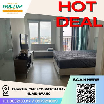 #R5848  🎉 210868 ให้เช่าคอนโด Chapter One Eco Ratchada-HuaiKhwang