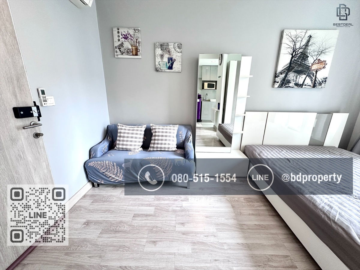 picture Bestdeal  FOR RENT Studio 22 sqm. Rental 14,000 THB /month CONDO “IDEO MOBI RAMA 9” Near Phraram Kao 9 MRT Station 80 meters. - 2/9