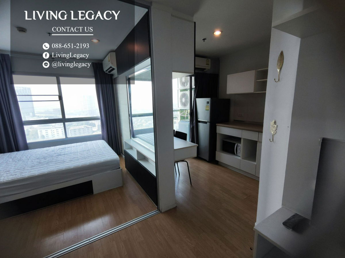 รูป LRSWKKNF ให้เช่าคอนโด Lumpini Place Srinakarin - Huamark Station 26 ตร.ม. ชั้น 19 ตึก B line id : @livinglegacy - รูปที่ 2/11