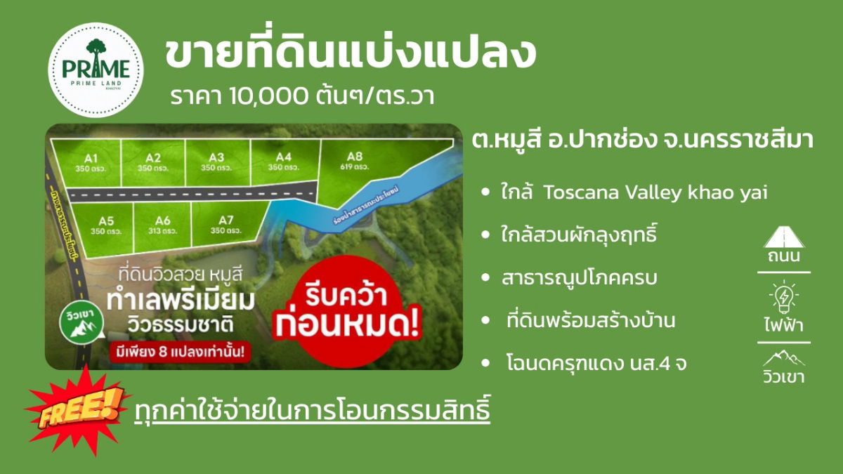picture Land for sale in Moo Si, Pak Chong, Khao Yai, water, electricity, road ready, cheapest price, 350 sq m, only 4.2 million. - 13/13