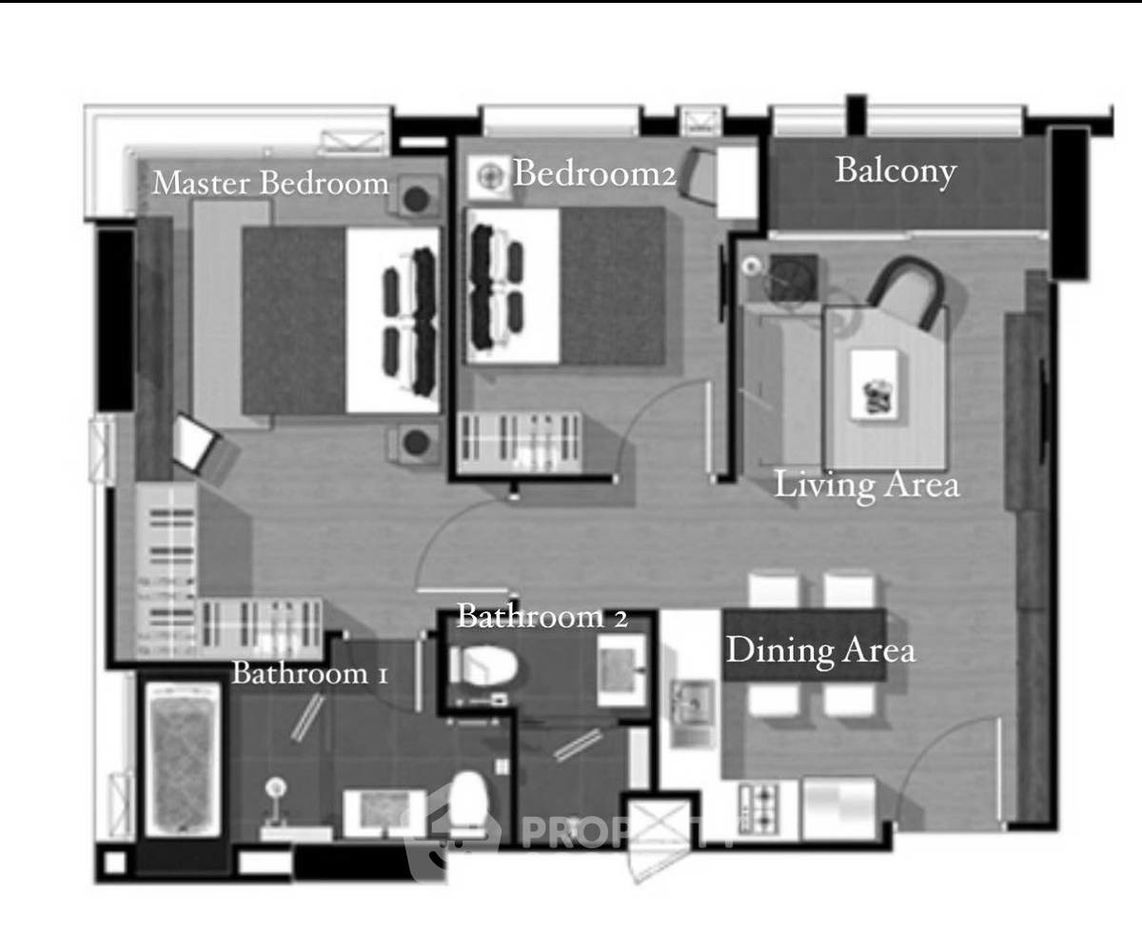picture 2-BR Condo at The Capital Ekamai - Thonglor near ARL Ramkhamhaeng (ID 2014872) - 24/24