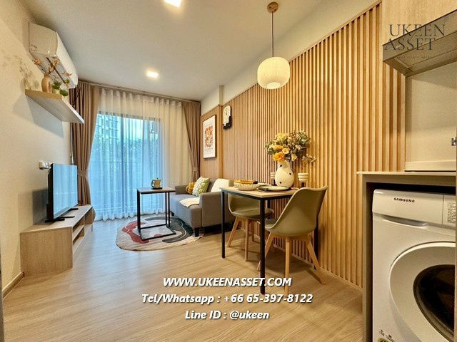 รูป UK01-390 คอนโดให้เช่า  DCondo Sense บางแสน (โครงการใหม่ล่าสุดใจกลางบางแสน) 28 ตร.ม. 1 ห้องนอน 1 ห้องน้ำ | 12,000 บาท/เดือน - รูปที่ 5/11