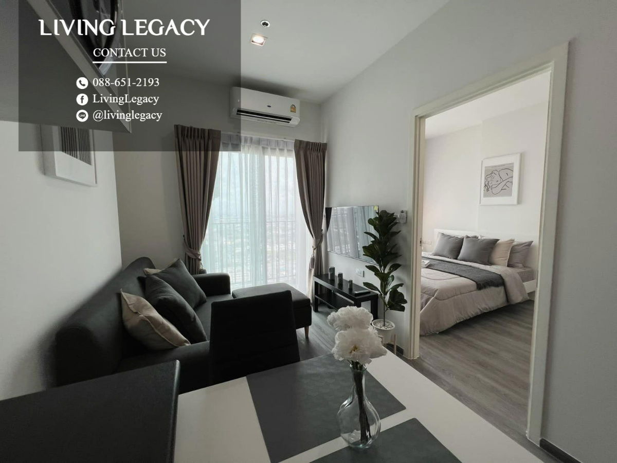 picture LTU2P9PK Condo For Rent Rich Park @ Triple Station 29 Sq.M. Floor 37 1 Bed 1 Bath  ✨ Move-in Ready! Beautiful fully furnished - 12/13