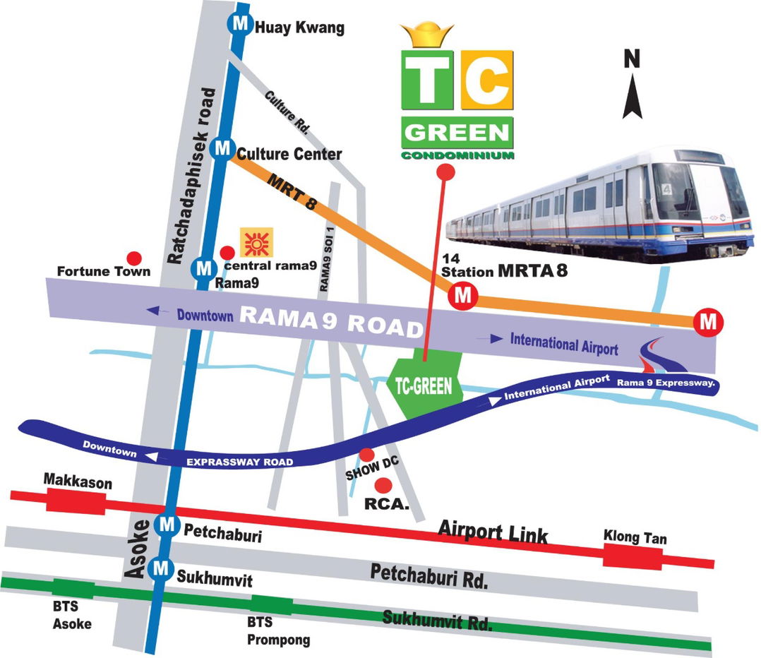 รูป 🚩ให้เช่าคอนโด " TC Green Rama 9 " ใกล้ MRT พระราม 9 ติดต่อได้ที่ Line : @078mygfi - รูปที่ 11/14