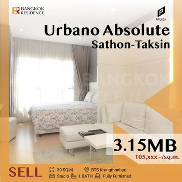 🎯Urbano Absolute Sathorn-Taksin,Chao Phraya View Condo,near BTS Krung Thon Buri