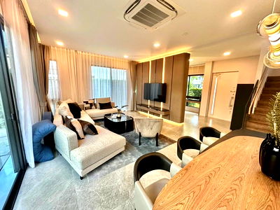 บ้านเดี่ยวให้เช่า : code : B154 ให้เช่าบ้านเดี่ยว มัณฑนา กม.15 (Mantana Km.15) | แบบบ้าน Premier 4 ห้องนอน 5 ห้องน้ำ บ้านติดสโมสร ใกล้ Mega Bangna และสนามบินสุวรรณภูมิ