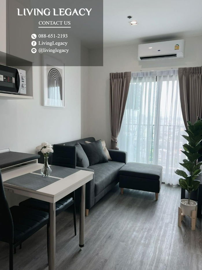 picture LTU2P9PK Condo For Rent Rich Park @ Triple Station 29 Sq.M. Floor 37 1 Bed 1 Bath  ✨ Move-in Ready! Beautiful fully furnished - 6/13