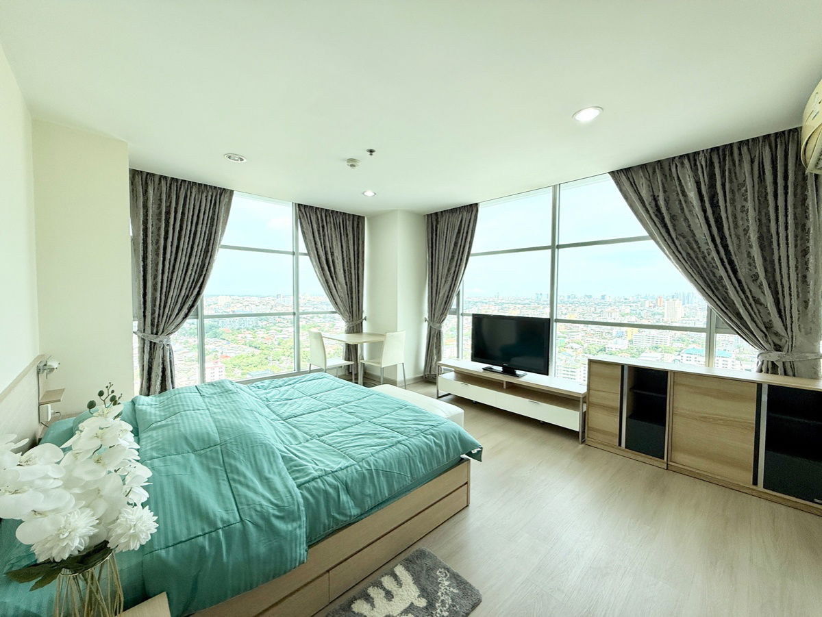 picture Ready to move in⚡️"𝐑𝐡𝐲𝐭𝐡𝐦 𝐑𝐚𝐭𝐜𝐡𝐚𝐝𝐚" 2 Bedroom 2 Bathroom  73 Sq.m. Floor 25 Near : MRT-Ratchada  - 1/21