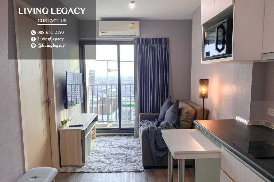 picture LW68XAZ4 Condo For Rent Rich Park @ Triple Station 29 Sq.M. Floor 30 line id : @livinglegacy - 8/9