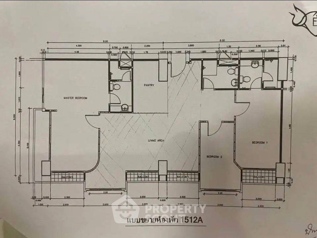 picture 3-BR Condo at The Fourwings Residence in Hua Mak (ID 2277226) - 6/6