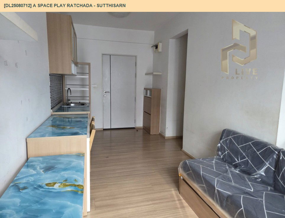 picture DL25080712 Condo for rent, A Space Play Ratchada - Sutthisarn near MRT สุทธิสาร, ready to move in, call urgently 0656133286 LineID @534wlwof - 4/8