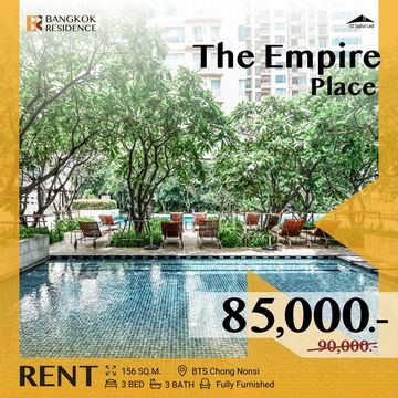 The Empire place ✨ Stunning unit in a luxury condominium 💖 Near BTS Chong Nonsi