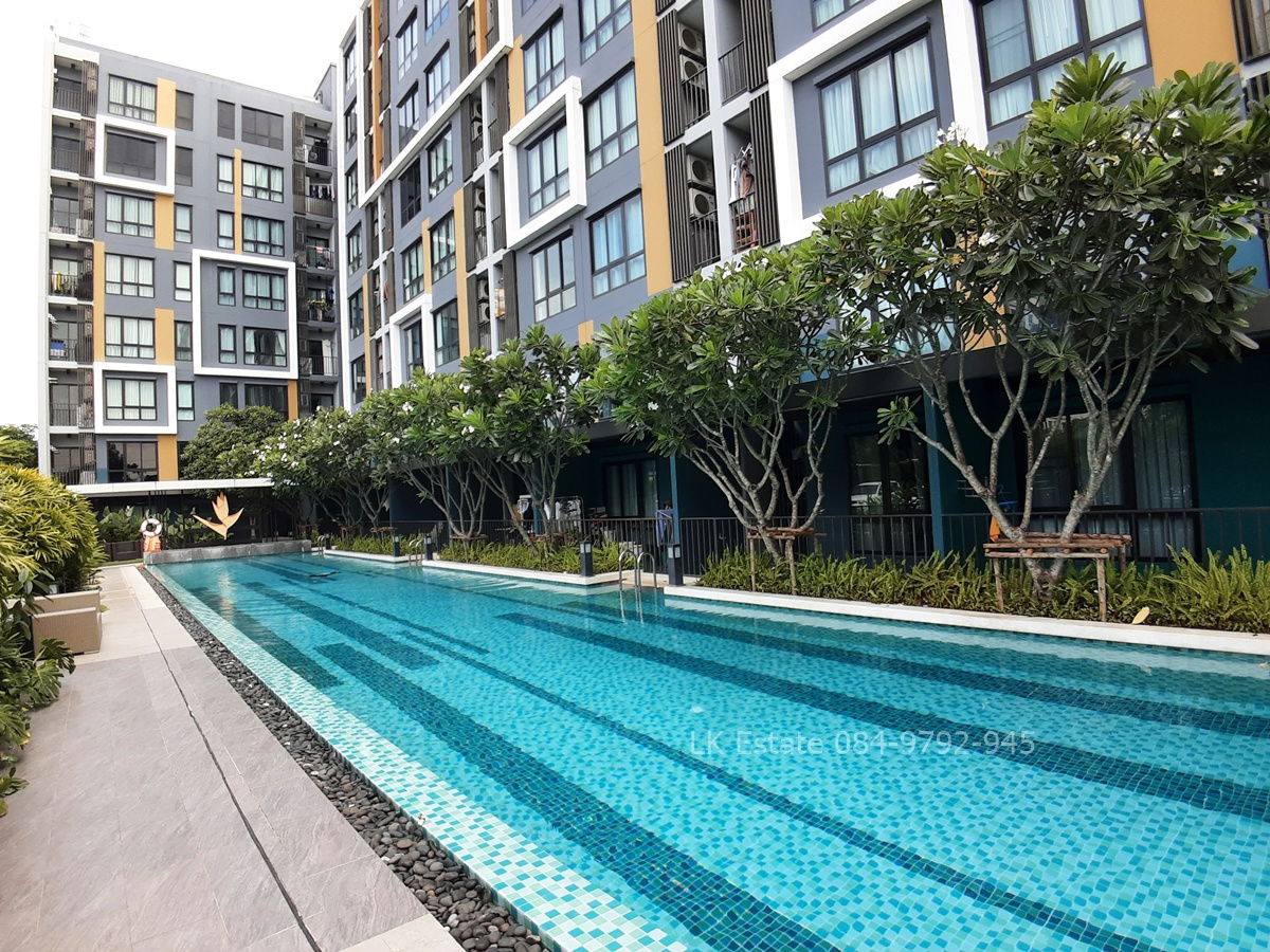 picture For Rent: ICondo Serithai Green Space, Pool view, resort style located near NIDA - 9/15