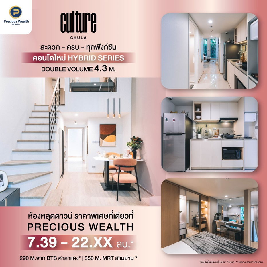 รูป ขายดาวน์คอนโด คัลเจอร์ จุฬา Culture Chula (มีหลายห้อง หลายชั้น) - รูปที่ 1/14