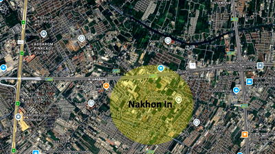 ขายที่ดิน : ขายที่ดิน 9 ไร่กว่าๆ ถนนใกล้นครอินทร์ ใกล้วงเวียนพระราม 5