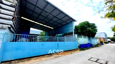 โรงงาน สนามบินสุวรรณภูมิ : ขายที่ดินพร้อมโกดัง + บ้านพัก เทพารักษ์ กม.8 ​ ซ.มังกร-ขันดี​ ใกล้ทางด่วนกาญจนาภิเษก