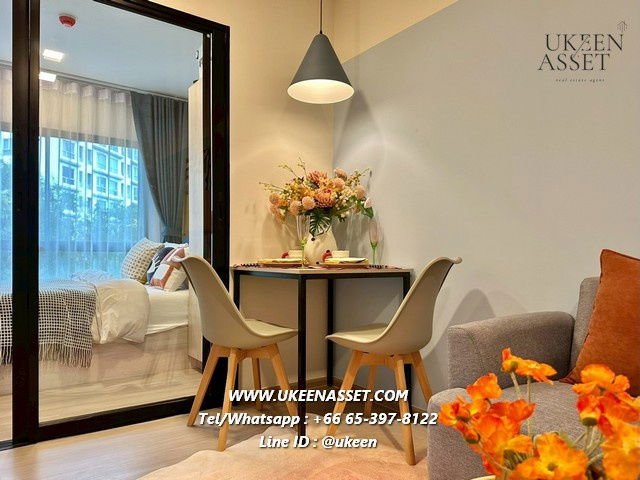 รูป UK01-391 คอนโดให้เช่า DCondo Sense โครงการใหม่ล่าสุดใจกลาง บางแสน : 25 ตร.ม. 1 ห้องนอน 10,000 บาท/เดือน - รูปที่ 4/9