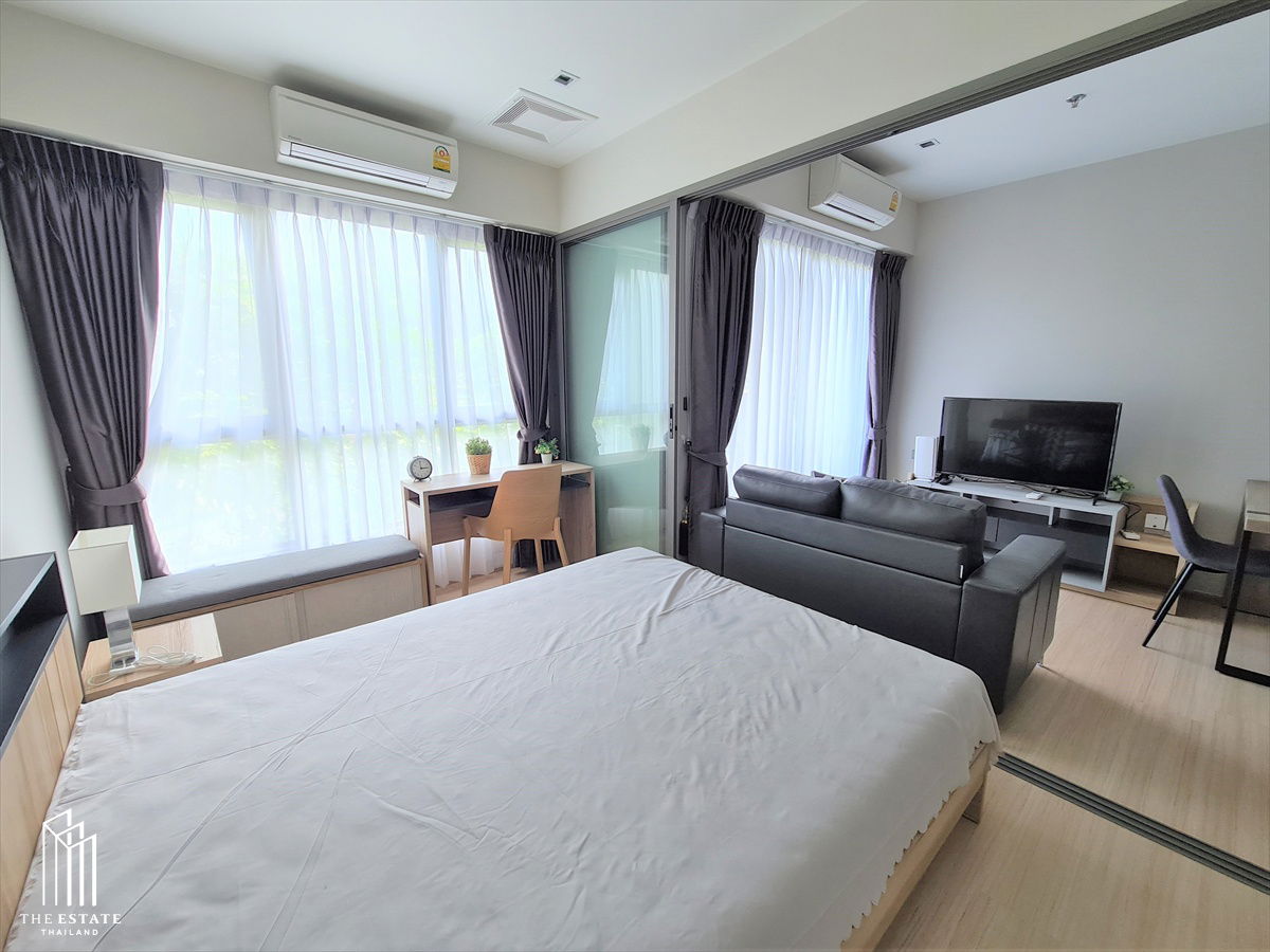 รูป RENT *Whizdom Station Ratchada Thapra ห้องทิศเหนือ วิวสวนและสระว่ายน้ำ พร้อมเฟอร์นิเจอร์ @13,000 Baht - รูปที่ 5/5