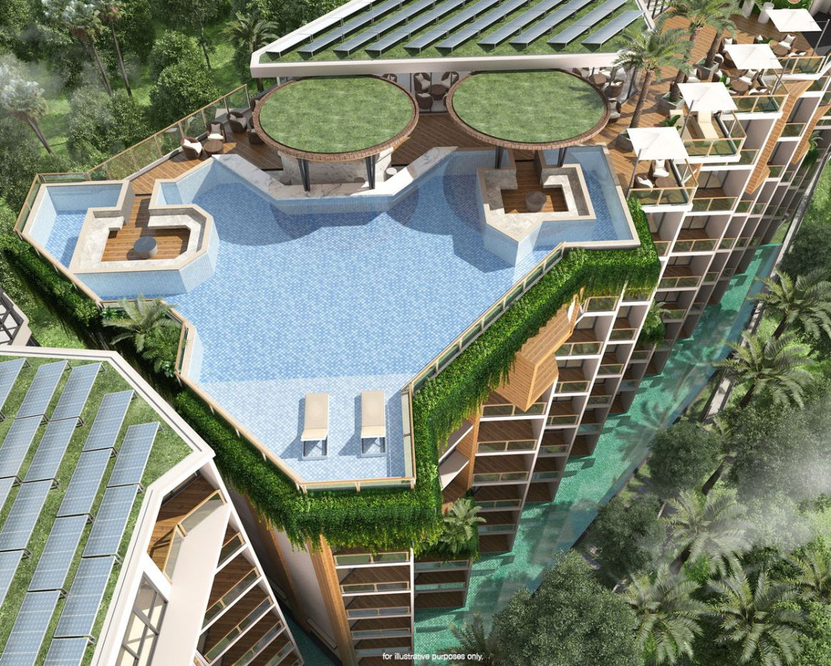 รูป สตูดิโอ (วิวสระว่ายน้ำ เฟอร์นิเจอร์ครบครัน) ในโครงการ Serene Condo Surin - รูปที่ 17/22