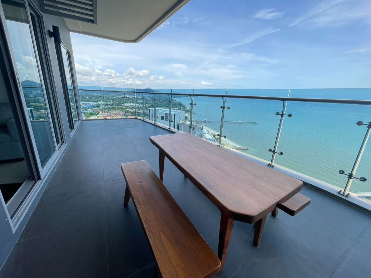 รูป For Rent – Symphony Condo Sriracha 2 Beds (S03-2107) High Floor | Private Sunset View | Large Balcony - รูปที่ 25/29