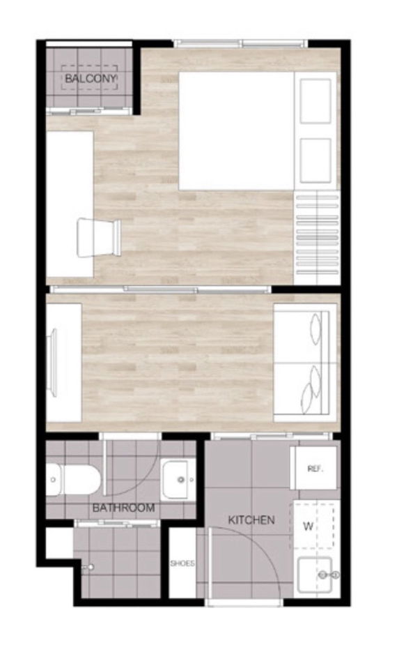 รูป ให้เช่า Dcondo Shine รังสิต 🎉 โครงการใหม่+ห้องใหม่มือ1 ห้อง 1 bed ขนาด 26 ตร.ม.✅ แต่งครบพร้อมอยู่ - รูปที่ 7/8
