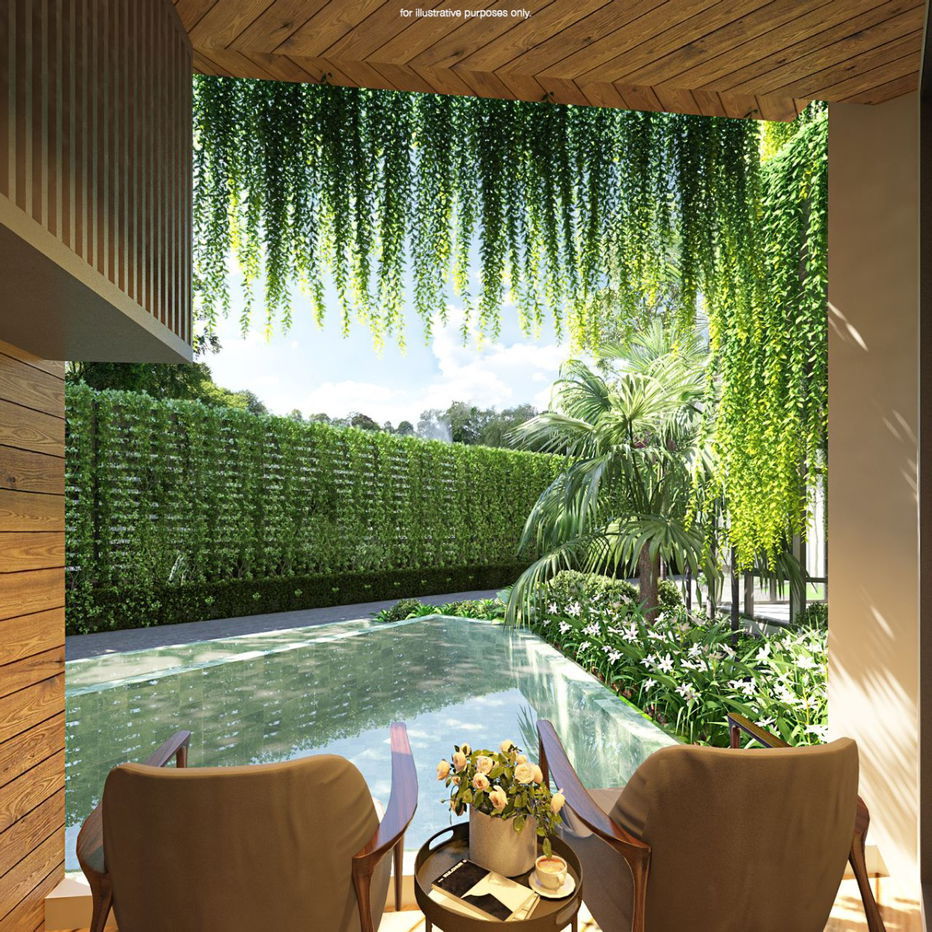 รูป สตูดิโอ (วิวสระว่ายน้ำ เฟอร์นิเจอร์ครบครัน) ในโครงการ Serene Condo Surin - รูปที่ 14/22