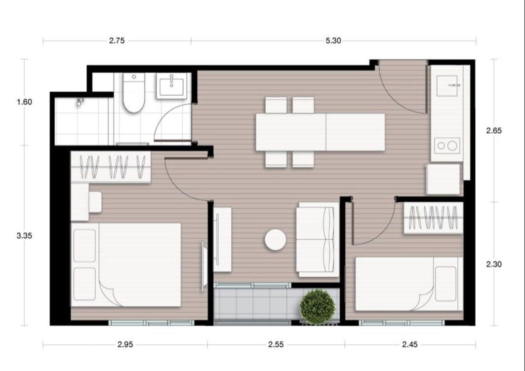 picture Selling down payment Noble Nue District R9, N1XB3, size 34.80 sq m., 1 bedroom Plus, Back building, Please contact 0993529495 - 6/11