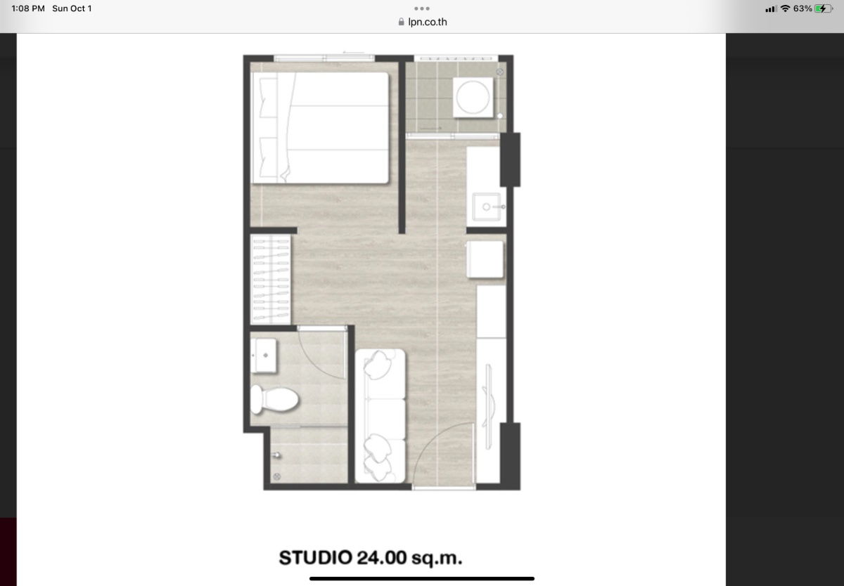 รูป ขายดาวน์ Earn by LPN นิคมอุตสาหกรรมอมตะ ชลบุรี ห้อง Studio 24 ตร.ม. ตึก A2 ชั้น 5   - รูปที่ 3/14