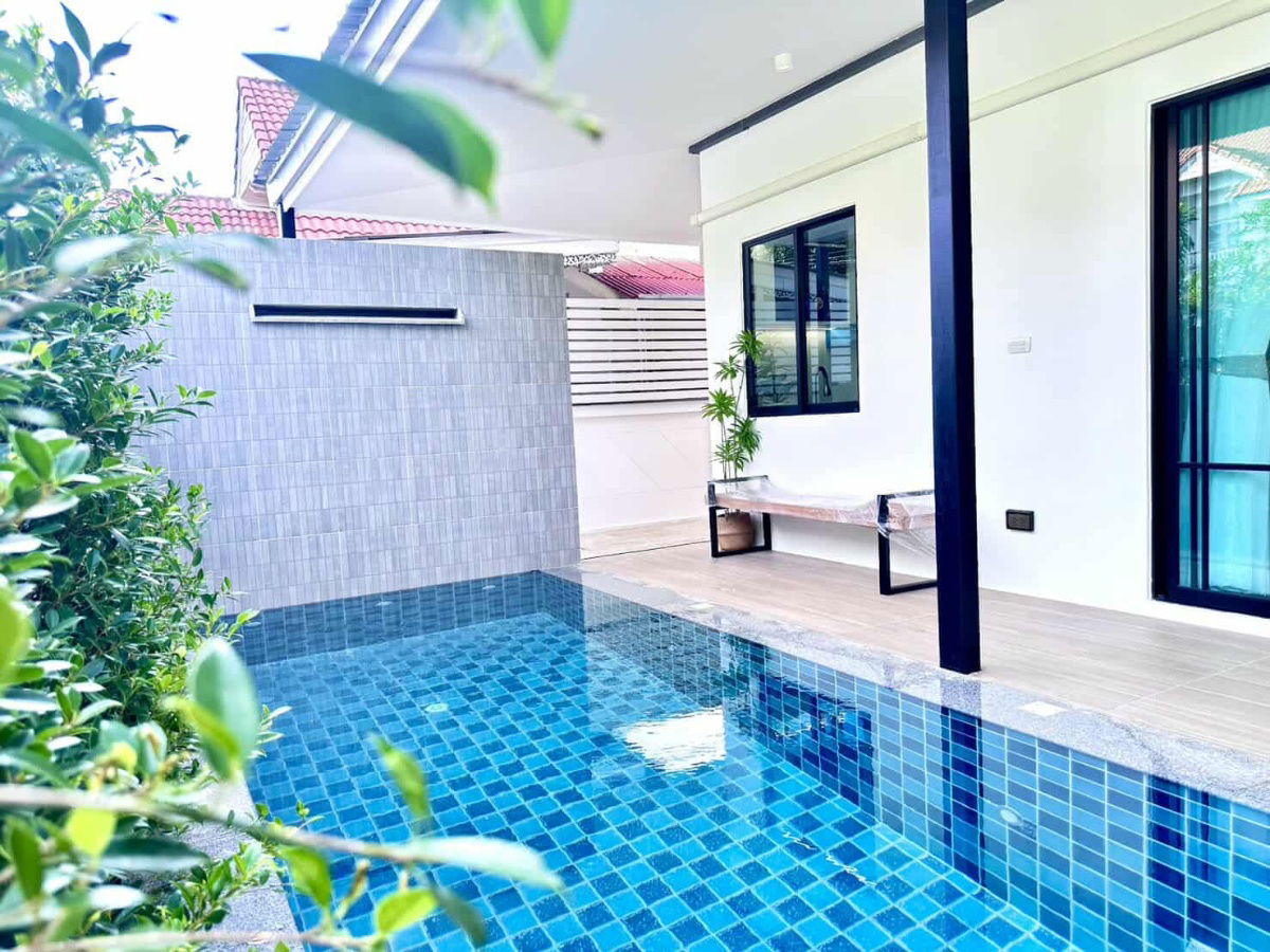 picture 🔥 *Modern Luxury Pool Villa* For sale❤️ ✨ *Price only 7.95 million baht* 🛏 4 bedrooms | 🛁 3 bathrooms | 🚗 2 parking spaces | 🏊‍♂️ Private pool - 3/24