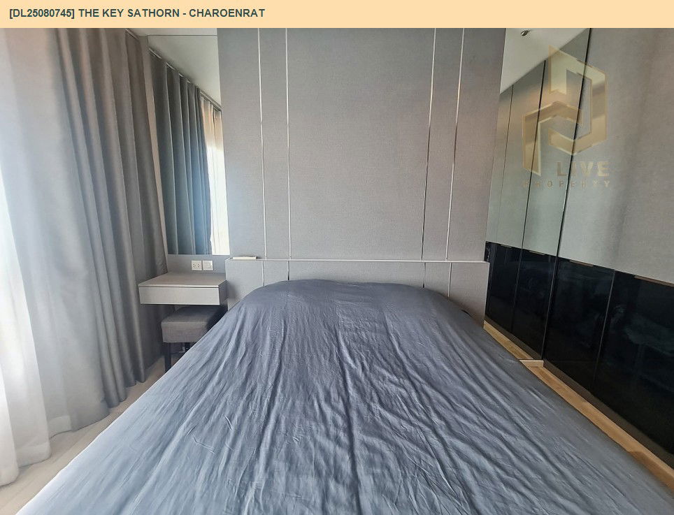 รูป DL25080745 ให้เช่าคอนโด เดอะคีย์ สาทร - เจริญราษฎร์ (The Key Sathorn - Charoenrat) ใกล้ BTS สุรศักดิ์ พร้อมเข้าอยู่ โทรด่วน 0638692663 LineID @534wlwof - รูปที่ 7/15