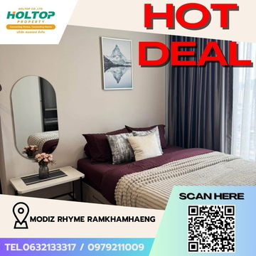 #Z2042💥230868🔥 Condo for rent: Modiz Rhyme Ramkhamhaeng