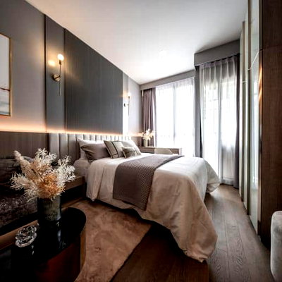 Condos for sale : Park Origin Phayathai【𝐒𝐄𝐋𝐋 & 𝐑𝐄𝐍𝐓】🔥New room, beautifully decorated, luxurious, and decorated in warm gray tones.🔥  Contact Line ID: @hacondo