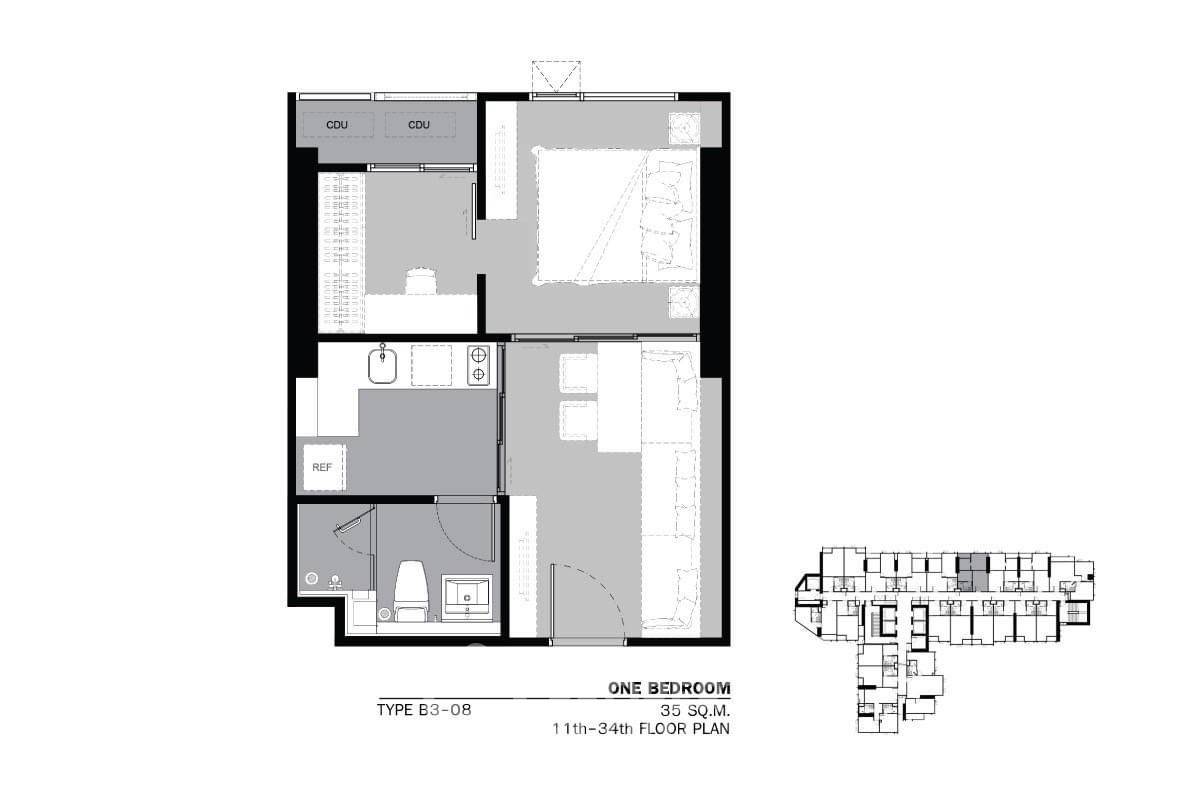 picture 1-BR Condo at Life Ladprao near BTS Ha Yaek Lat Phrao (ID 1569404) - 7/8