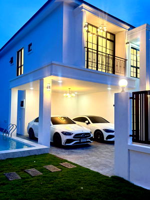 บ้านเดี่ยว บางละมุง ชลบุรี : บ้านเดี่ยว 2 ชั้น สร้างใหม่ พร้อมสระว่ายน้ำส่วนตัว