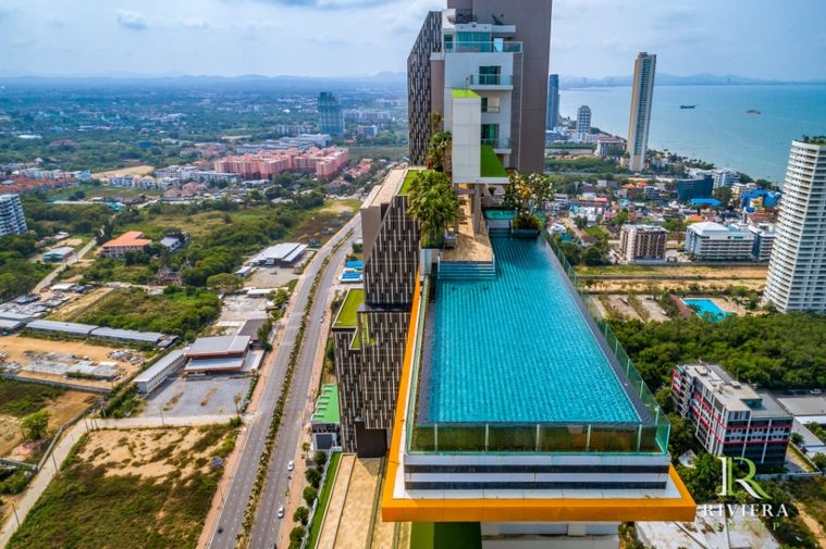 คอนโดหรูให้เช่า 1 ห้องนอน ชั้นสูง วิวทะเลจอมเทียน Riviera Jomtien Pattaya