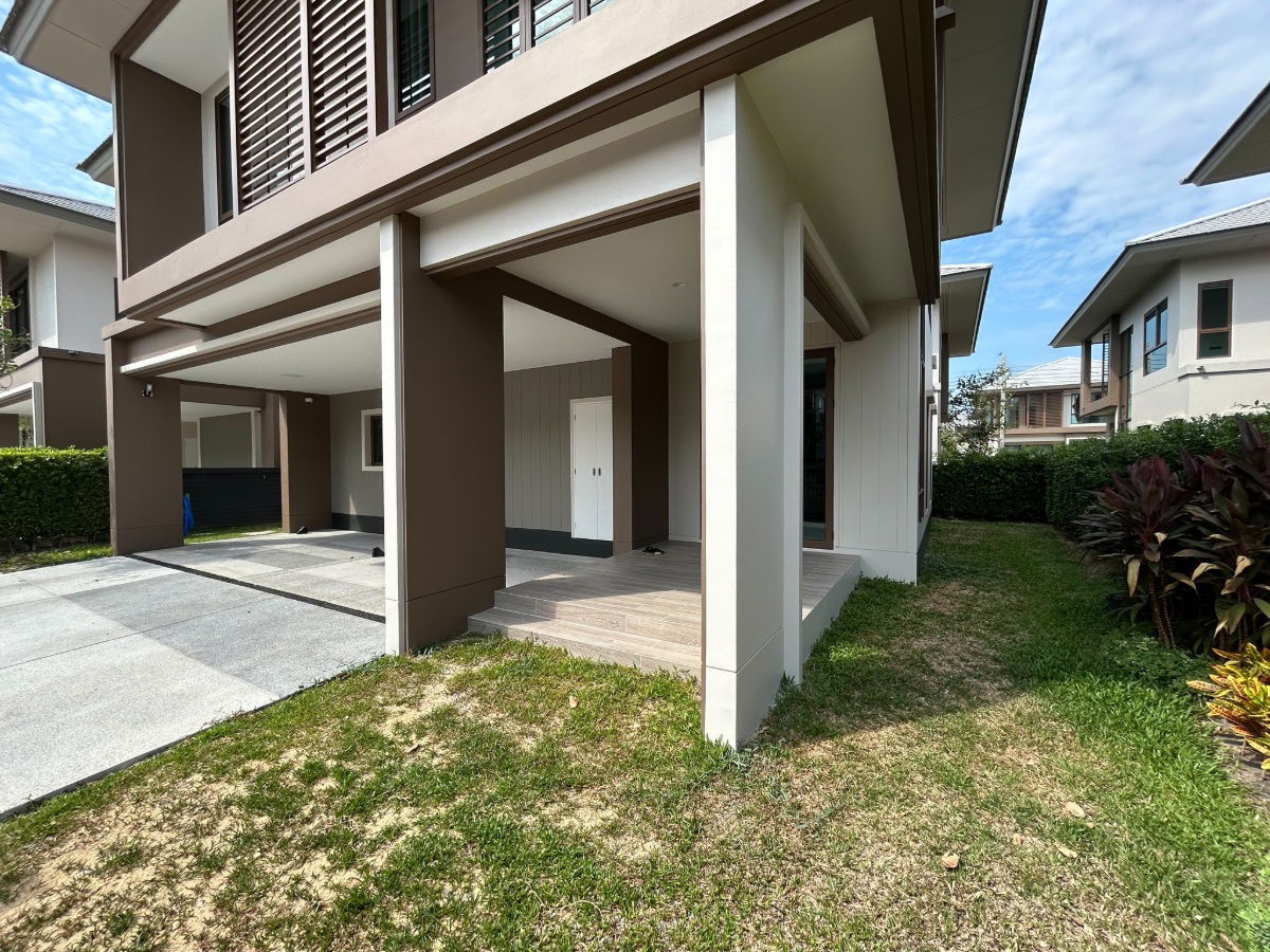 picture Two-storey detached house for sale, Burasiri Krungthep Kreetha project, new house, simple, elegant, good looking - 2/9