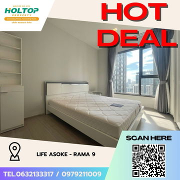 #Z2077 Condo for rent at Life Asoke - Rama 9