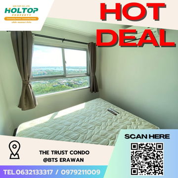 #Z2073💥240868🔥ให้เช่าคอนโด The Trust Condo @BTS Erawan 